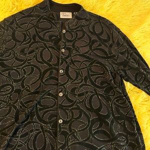 Chico black sparkly jacket size 2